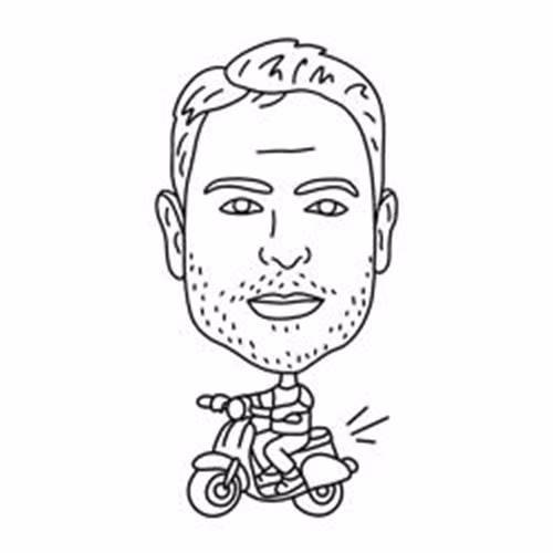 Sketch Robot creating a live AI caricature for a guest at a Dubai event, with fun mini-body themes and on-the-spot printing for branded souvenirs.