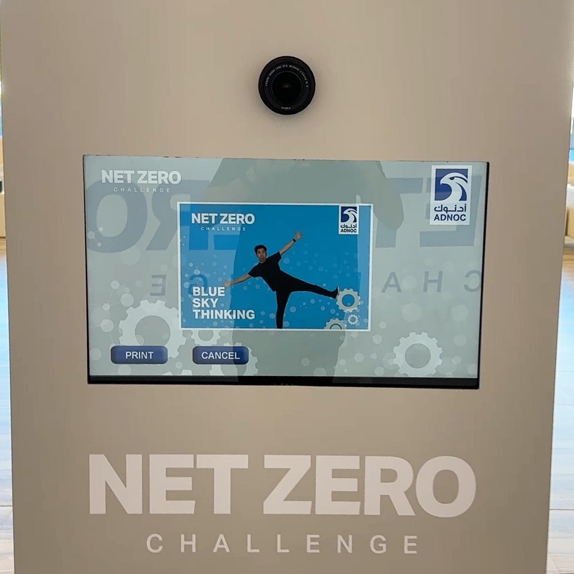 Guests enjoying an AI-powered photo booth with instant background removal and immersive virtual scenes—no green screen required.