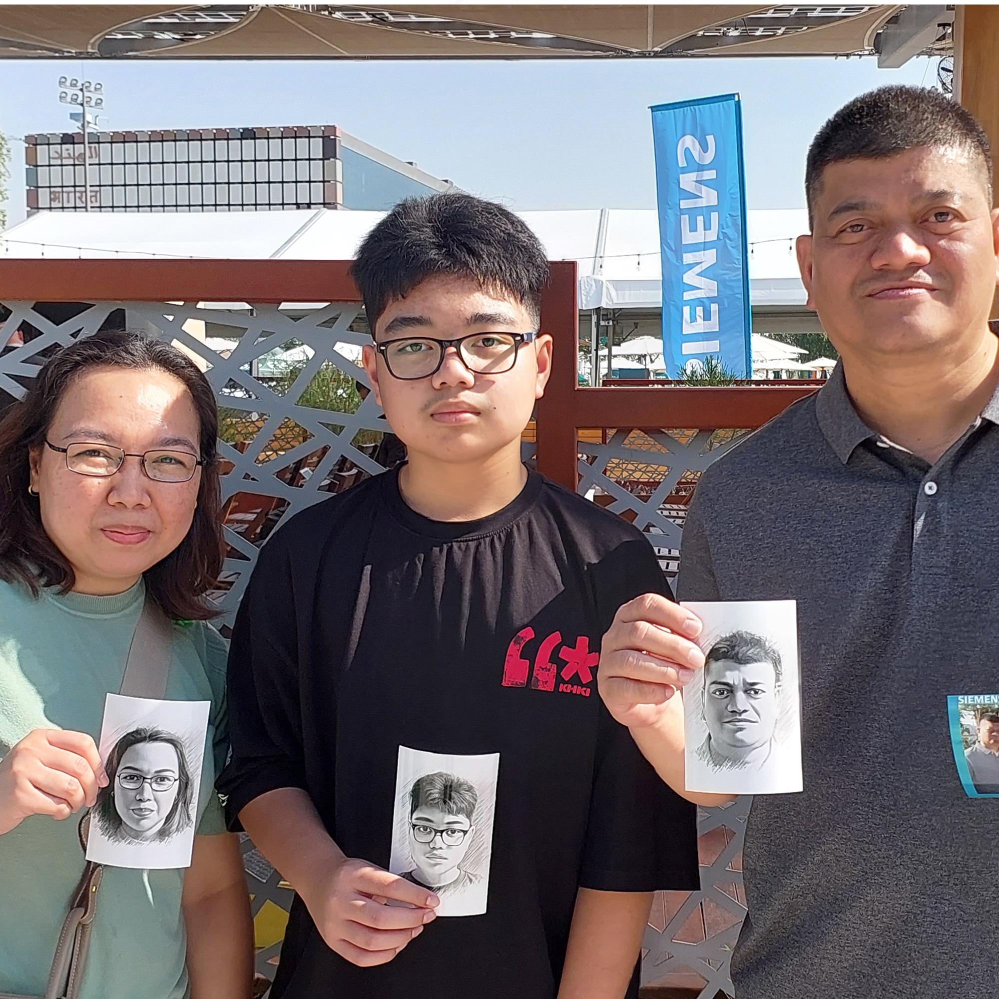 TURN PHOTOS INTO DIGITAL SKETCHES INSTANTLY! PERFECT FOR CORPORATE EVENTS & WEDDINGS IN DUBAI. FAST, FUN & BRANDED!