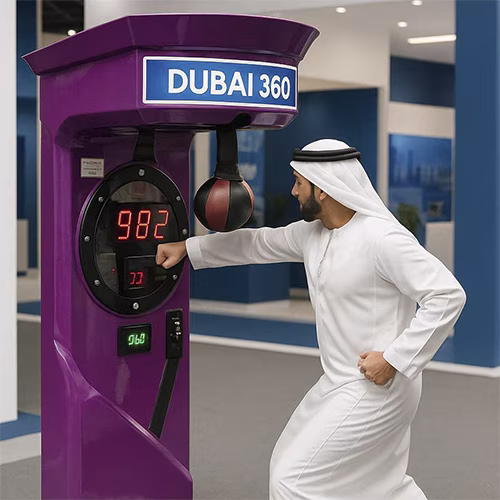 EXPLORE BOXING MACHINE FROM MIRROR BOOTH EVENT SERVICES L.L.C, PROVIDING TOP EVENT SERVICES IN DUBAI.
