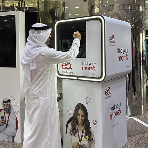 CAPTION CAM DUBAI: GUESTS CREATE REAL-TIME BRANDED VIDEOS! DRAW, WRITE & SHARE INSTANTLY. PERFECT FOR EVENTS & ACTIVATIONS. BOOK THIS VIRAL EXPERIENCE NOW!"