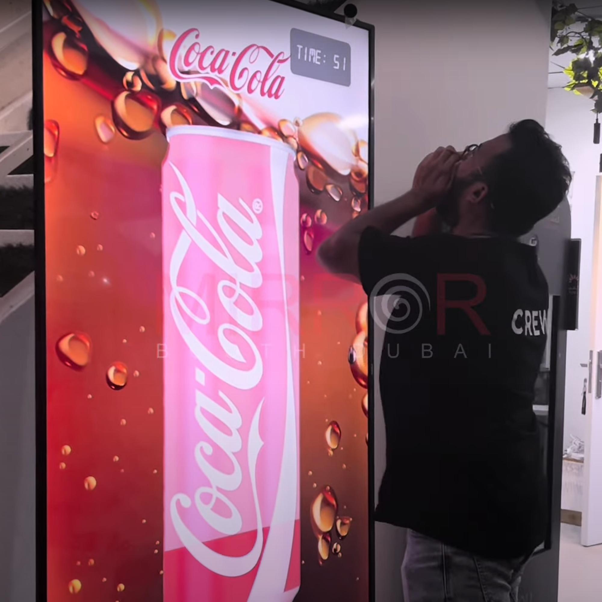 people playing the Interactive Scream Game at an event in Dubai, cheering and shouting to control to win the game