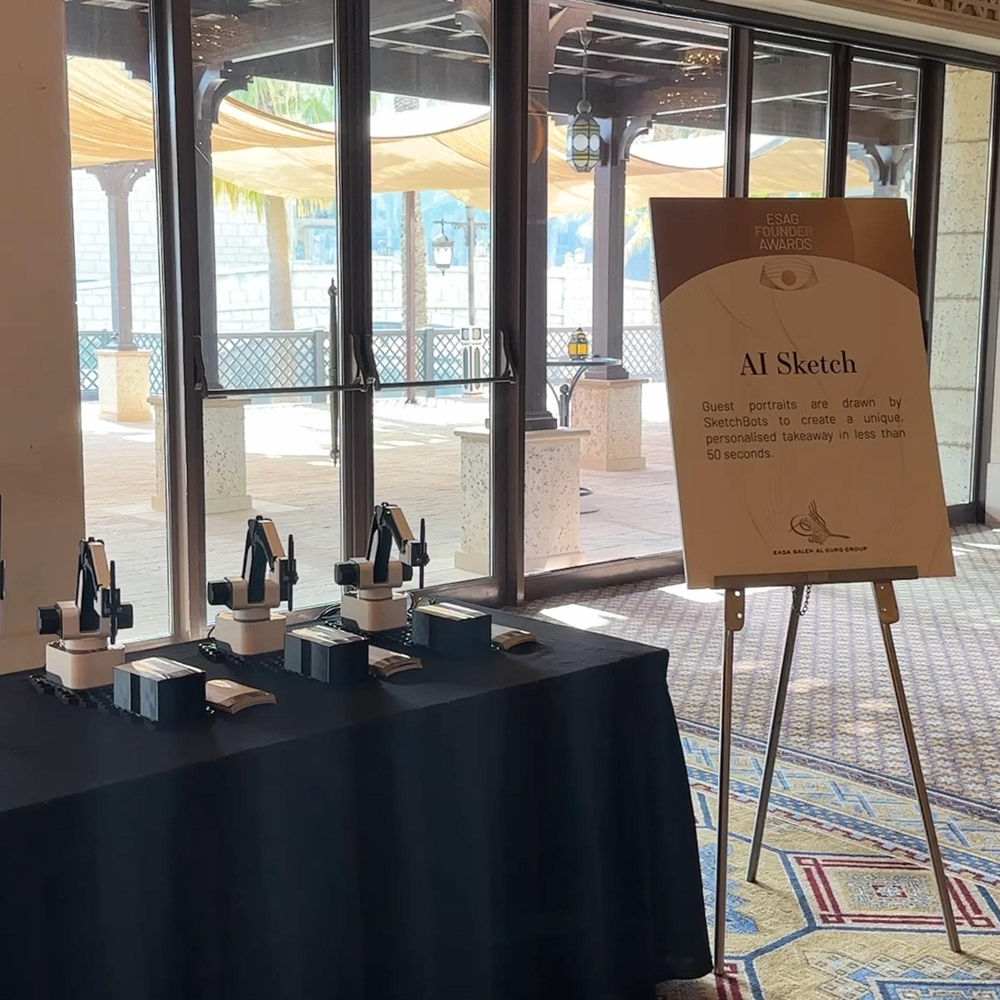 THE FASTEST ROBOTIC ARTIST! CREATES PORTRAITS IN 30-50 SEC. PERFECT FOR EVENTS, WEDDINGS & CORPORATE PARTIES. BOOK NOW FOR A FUTURISTIC EXPERIENCE!