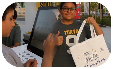 ONSITE TOTE BAG PRINTING IN DUBAI! GUESTS DESIGN CUSTOM BAGS WITH YOUR BRAND. PERFECT FOR EVENTS & ACTIVATIONS. CREATE VIRAL, SHAREABLE MOMENTS. BOOK NOW!